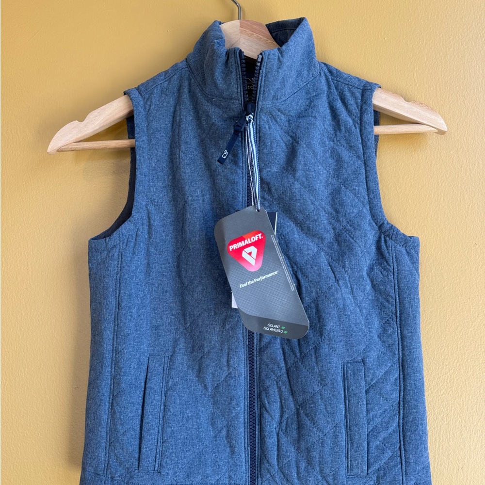 NWT Vineyard Vines Dorset Quilted Vest in Blue Blazer, kids size 7